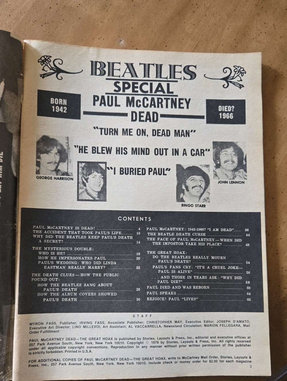Vintage Beatles Magazine Paul McCartney Dead - Picture 2 of 7